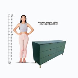 Cômoda 6 Gavetas MDF/MDP Dm-243 - 4