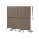 Ver imagem 3 de Cabeceira Cama Box King Size Estofada Madeira Camila:capuccino