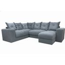 Ver imagem 4 de Sofá de Canto Estofado Alice com Chaise Suede Cinza Al Móveis