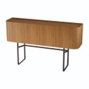 Ver imagem 3 de Aparador Flow para Sala 139cm com 4 Portas Pés de Aço Moderno Potenza