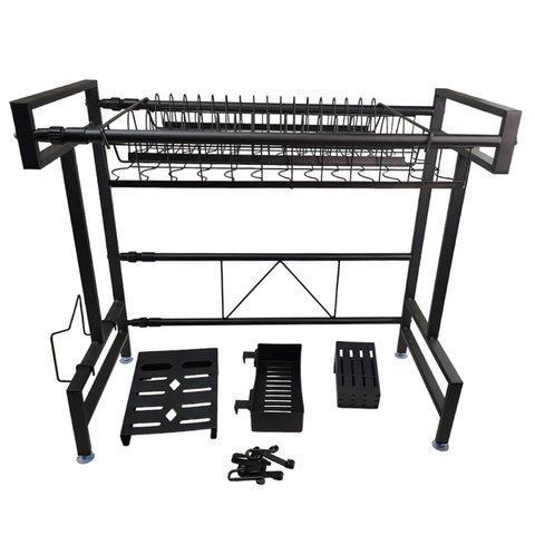 Escorredor de Louça Cozinha Modular Pia Bancada Suspenso Ajustavel Louça Prato Copo Utensilios Organ