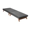 Cama Portátil Dobrável Solteiro 0,80x1,90 Cinza -C/Colchão Embutido - 4