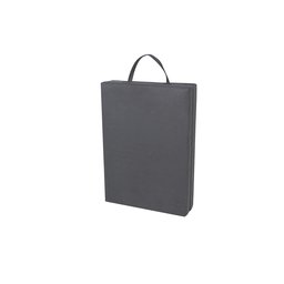 Cama Portátil Dobrável Solteiro 0,80x1,90 Cinza -C/Colchão Embutido - 5