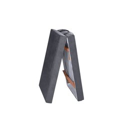 Cama Portátil Dobrável Solteiro 0,80x1,90 Cinza -C/Colchão Embutido - 6