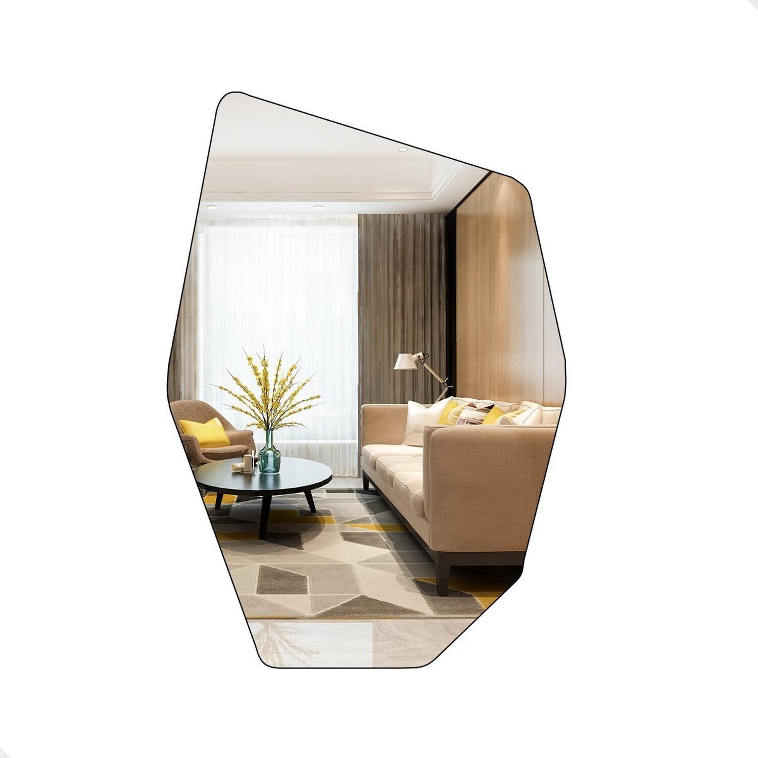 Espelho Grande Decorativo Orgânico Pinterest 60x80 Moai - 1