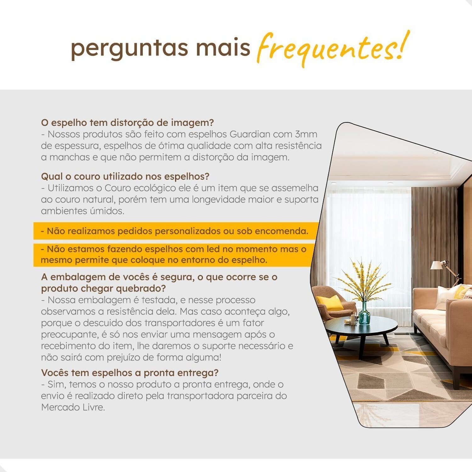 Espelho Grande Decorativo Orgânico Pinterest 60x80 Moai - 6