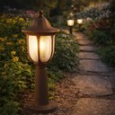 Ver imagem 2 de Balizador Modena Bivolt Marrom em Termoplástico Lente Fosca E27 para Jardim Quintal