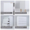 Ver imagem 4 de Cômoda 4 Gavetas Ditália - Dm-239 Branco