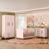 Quarto de Bebê Completo Rosa Acetinado Patoti Móveis - 1