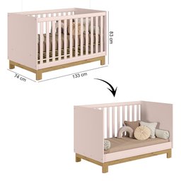 Quarto de Bebê Completo Rosa Acetinado Patoti Móveis - 4