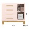 Quarto de Bebê Completo Rosa Acetinado Patoti Móveis - 3