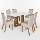 Ver imagem 2 de Sala de Jantar Hebe Mesa 160 Cm Canto Reto 6 Cadeiras Espresso Móveis