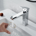 Ver imagem 2 de Torneira Misturador Monocomando de Mesa Bancada Bica Baixa Quadrado Lavatório Banheiro Lavabo Inox