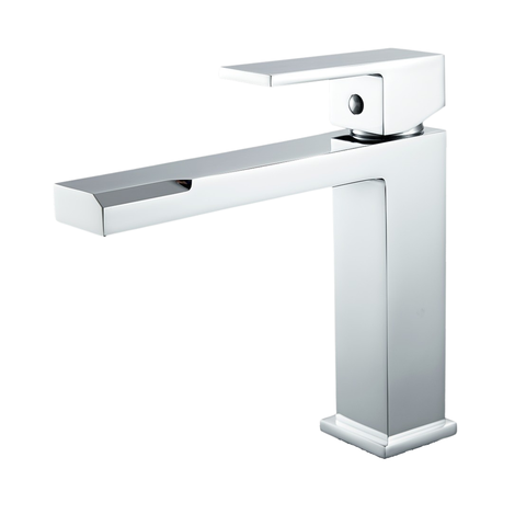 Torneira Misturador Monocomando de Mesa Bancada Bica Baixa Quadrado Lavatório Banheiro Lavabo Inox