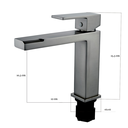 Ver imagem 5 de Torneira Misturador Monocomando de Mesa Bancada Bica Baixa Quadrado Lavatório Banheiro Lavabo Inox