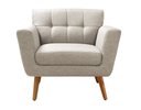 Ver imagem 4 de Kit 2 Poltronas Decorativas Bruna Sala de Estar Quarto Recepção Bege