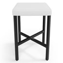 Ver imagem 4 de Kit 03 Banquetas Baixa Bar Cozinha Sala de Jantar Preto Stella L02 Facto Branco - Lyam Decor