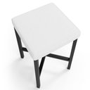 Ver imagem 5 de Kit 03 Banquetas Baixa Bar Cozinha Sala de Jantar Preto Stella L02 Facto Branco - Lyam Decor