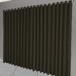 cortina para apartamento varao Celina 2,80 x 2,40 preto - 1
