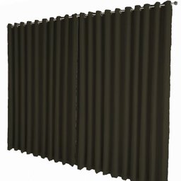 cortina para apartamento varao Celina 2,80 x 2,40 preto - 2