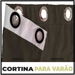 cortina para apartamento varao Celina 2,80 x 2,40 preto - 5