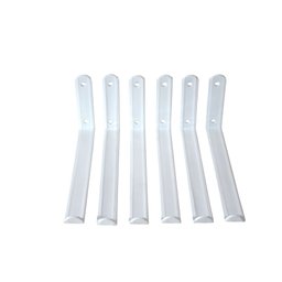 Kit 6 Peças Suporte Cantoneira Invertida - Mod. "u" P/ Prateleira de 15cm - Branca - 1