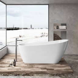 Banheira Luxo Freestanding Imersão Barcelona Branco 1,7m Pex - 4
