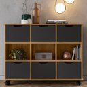 Ver imagem 2 de Nicho Organizador 6 Gavetas com Rodízios Freijó/preto - Qmovi