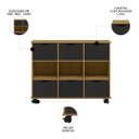 Ver imagem 3 de Nicho Organizador 6 Gavetas com Rodízios Freijó/preto - Qmovi