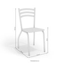 Ver imagem 4 de Conjunto Mesa Quadrada 90x90cm com 4 Cadeiras Vidro e Metal Cromado Preto - Kappesberg