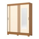 Ver imagem 2 de Guarda Roupa Solteiro 2 Portas de Correr 2 Gavetas com Espelho BE309 Briz
