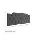 Ver imagem 3 de Cabeceira Capela Cama de Casal Queen 1.60 - Mg Magazine:cinza