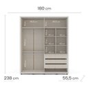 Ver imagem 3 de Guarda-roupa Coimbra 4 Portas