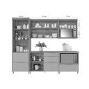 Ver imagem 1 de Kit Cozinha Modulada 10 Peças Marquesa 2 Aéreos + 2 Balcões+ 1 Paneleiro +5complementos C6p69