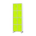 Ver imagem 1 de Armário Roupeiro De Aço Para Vestiário 8 Portas Locker Verde