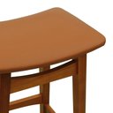Ver imagem 3 de Banco Médio Confort Madeira Maciça Assento Anatômico - Amêndoa Estofado Corano Caramelo