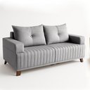 Ver imagem 2 de Sofá 3 Lugares Leona Bom Pastor Linho Cinza