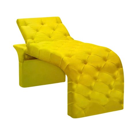 Maca Estofada Estética Cílios Regulável Spa Suede Maitê:amarelo