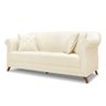 Sofá 2 Lugares 1,60m Pés de Madeira em Linho Pérola - Amsterdam Lucadi Home - 1