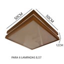 Ver imagem 6 de Plafon Moderno Modular 50cm Cobre Para Sala Mesa Cozinha Quarto Escritório ANCORA Sobrepor Quadrado
