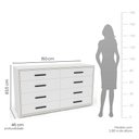 Ver imagem 2 de Cômoda Valência 8 Gavetas Branco Politorno Móveis