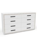 Ver imagem 4 de Cômoda Valência 8 Gavetas Branco Politorno Móveis