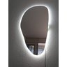 Espelho orgânico decorativo iluminado com led frio 43x76cm - 7