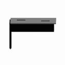 Ver imagem 4 de Mesa Auxiliar Dupla de Plataforma de Acoplar para Escritório com Estrutura Metálica 120cm Corporate Cinza Sagrado Com Preto