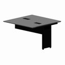 Ver imagem 2 de Mesa Auxiliar Dupla de Plataforma de Acoplar para Escritório com Estrutura Metálica 120cm Corporate Cinza Sagrado Com Preto