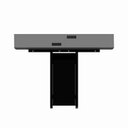 Ver imagem 5 de Mesa Auxiliar Dupla de Plataforma de Acoplar para Escritório com Estrutura Metálica 120cm Corporate Cinza Sagrado Com Preto