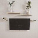 Ver imagem 1 de Rack Suspenso para sala ou quarto c/ madeira maciça 4 peças