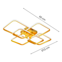 Ver imagem 6 de Lustre de Led Luminária Moderno 70w Dourado com Controle Brinovar