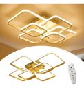 Ver imagem 1 de Lustre de Led Luminária Moderno 70w Dourado com Controle Brinovar
