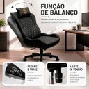 Ver imagem 7 de Cadeira Gamer Speed Ergonômica Escritório Home Office Preto e Dourado